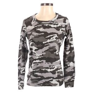 🌺 Chaser Gray Camo Pullover Scoop Neck Sweater Size XS